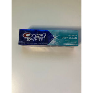 Crest 3D White Advanced Deep Clean Fluoride Toothpaste 3.5oz Blue White
